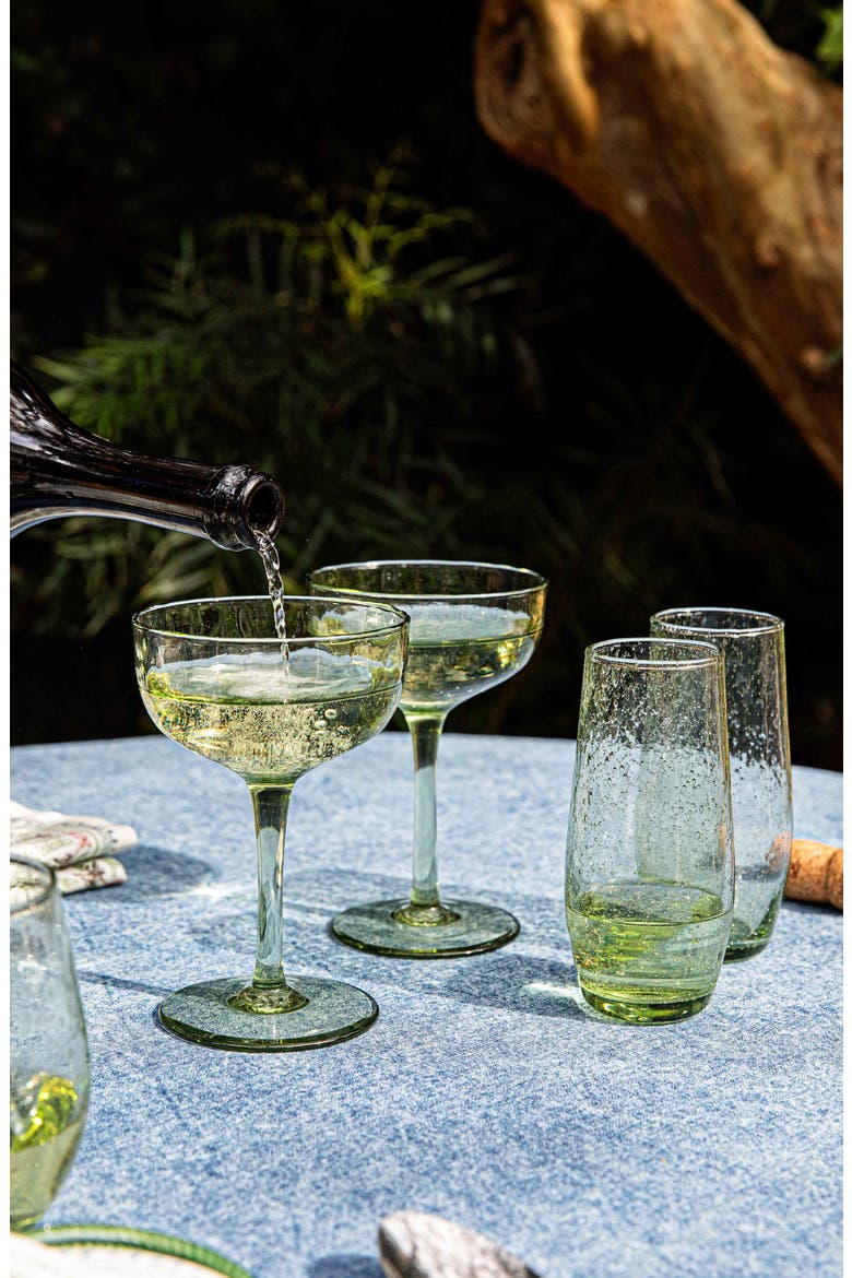 Puro Set of 2 Cocktail Coupé Glasses, Alternate, color, BASIL