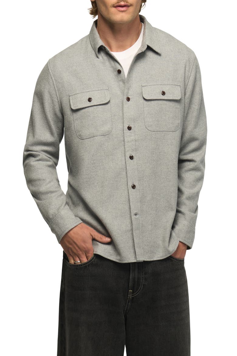 Humboldt Cloud Soft Flannel Long Sleeve Shirt, Main, color, HEATHER GREY