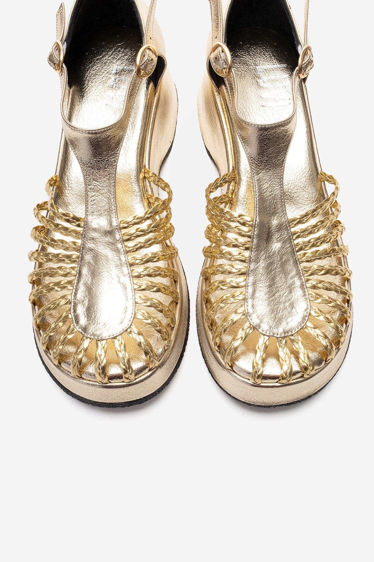 Barry Woven Wedge Sandal, Alternate, color, Gold