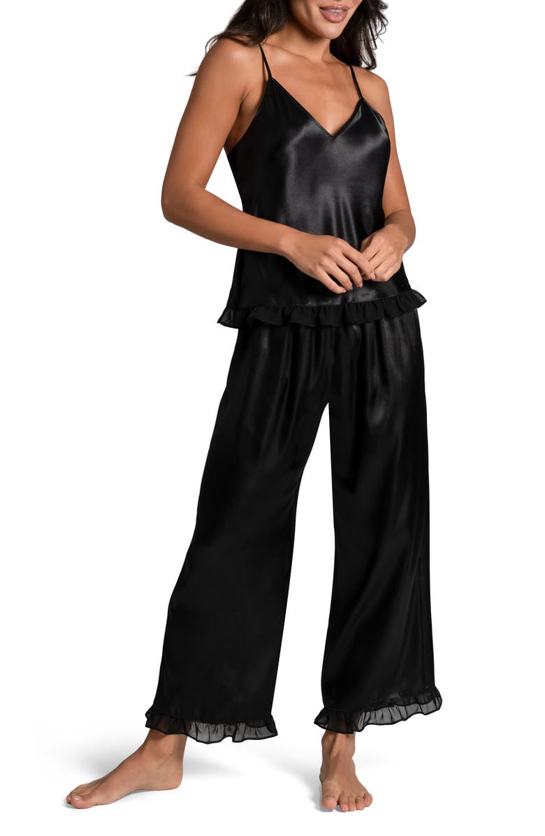 In Bloom by Jonquil Alice Cami Ruffle Satin Pajamas, Main, color, 