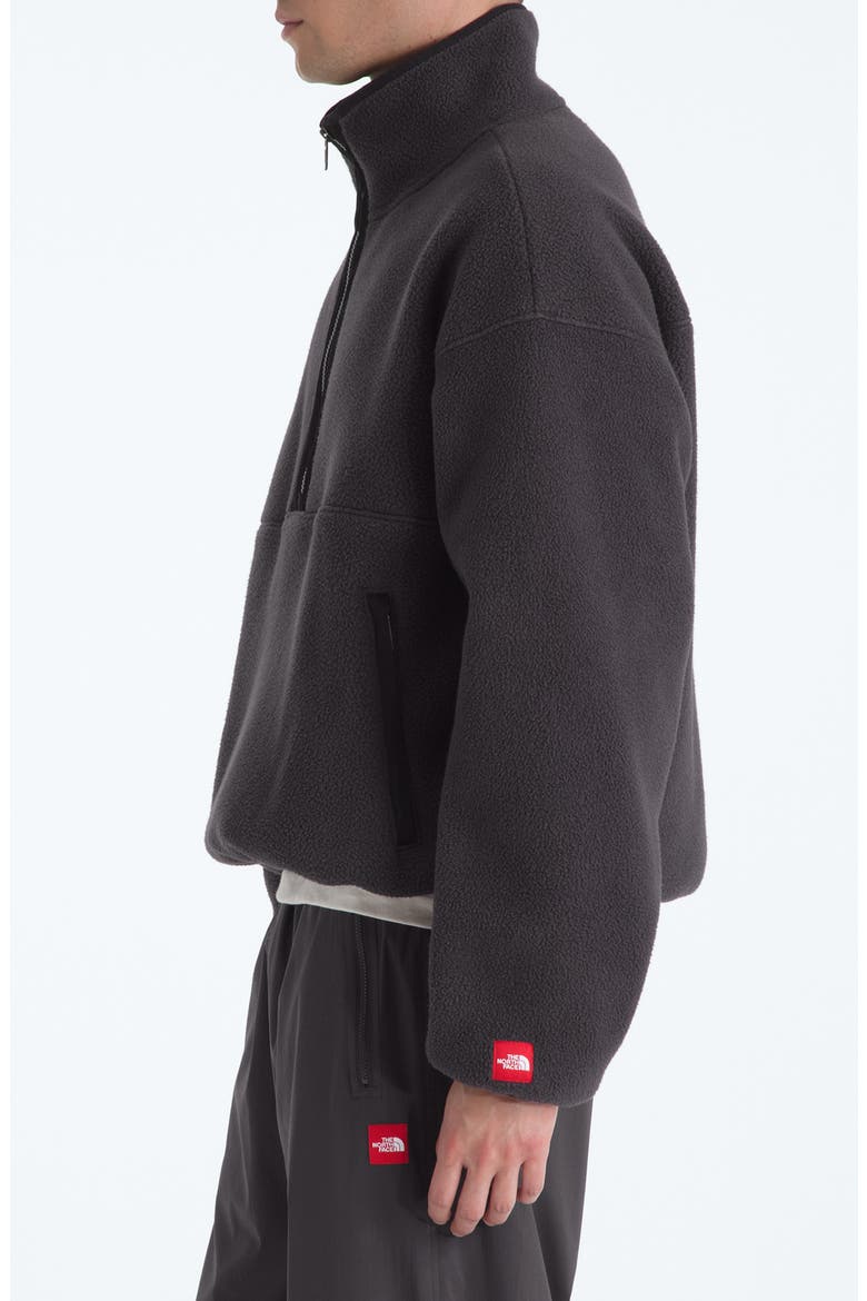 Red Box Quarter Zip Fleece Pullover, Alternate, color, OBSIDIAN