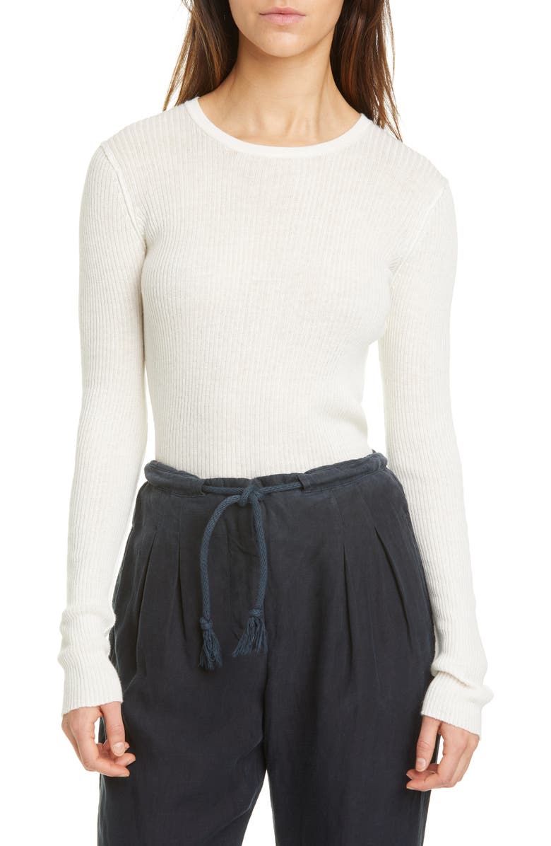 NSF Clothing Zuli Cotton, Silk & Cashmere Sweater, Main, color,