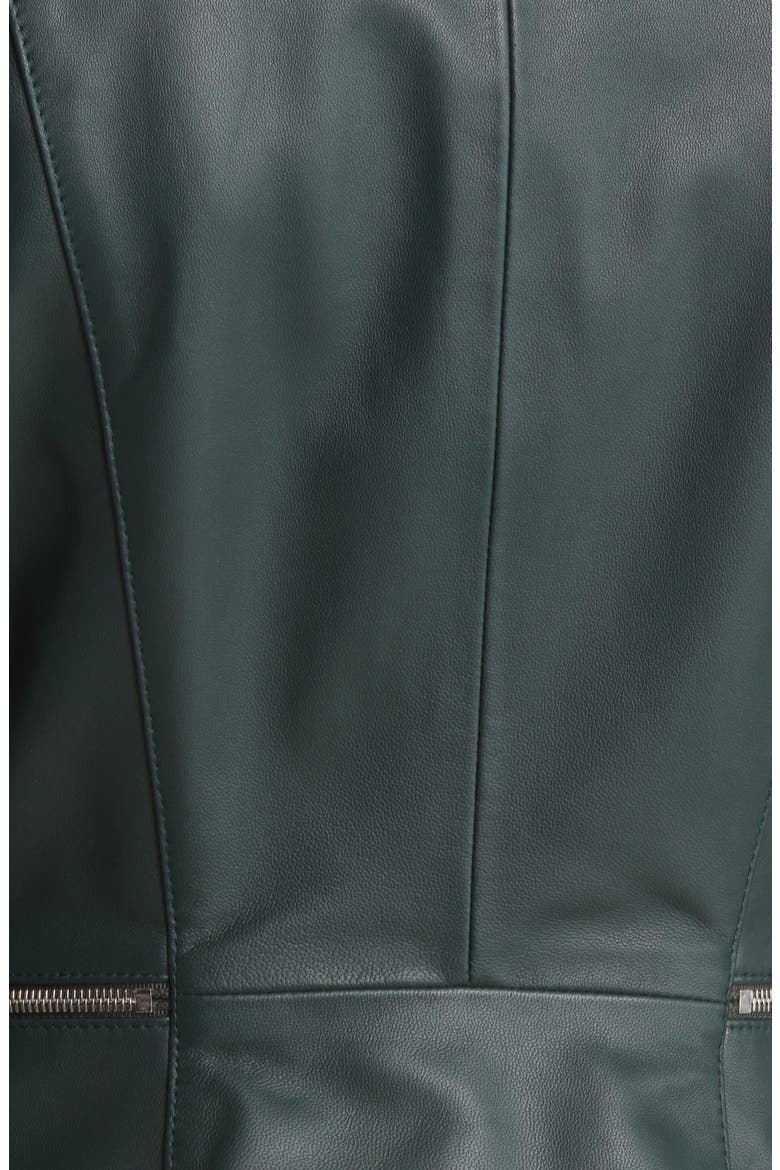 Salomea Leather Jacket, Alternate, color, OPEN GRN