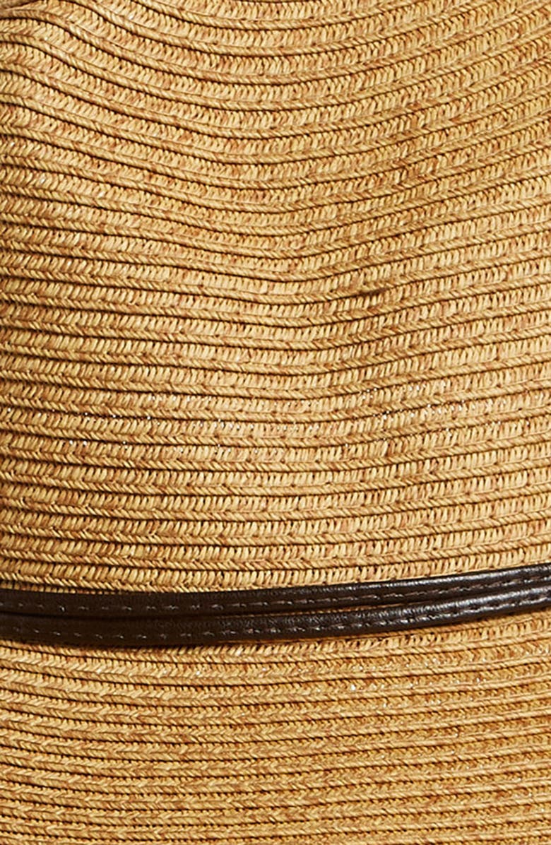 San Diego Hat Pinched Crown Straw Sun Hat, Alternate, color, Coffee