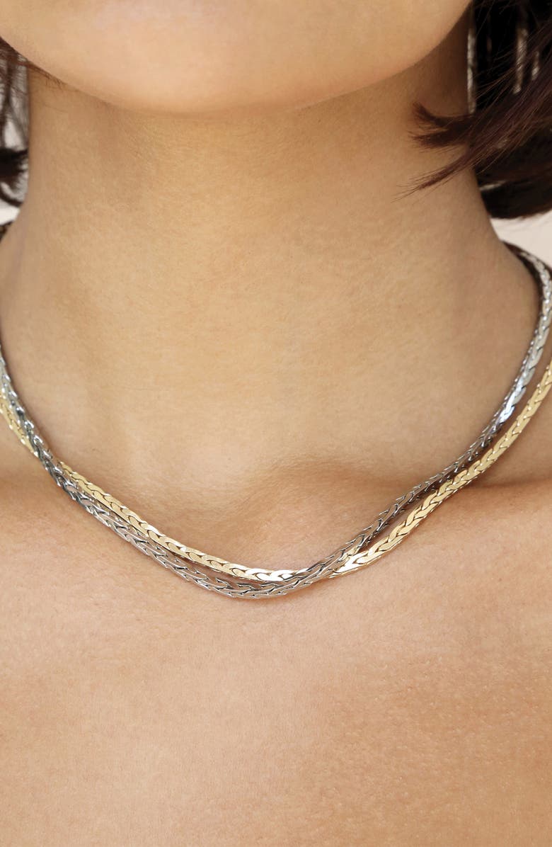 Ettika Layered Twisted Chain Necklace, Alternate, color, 