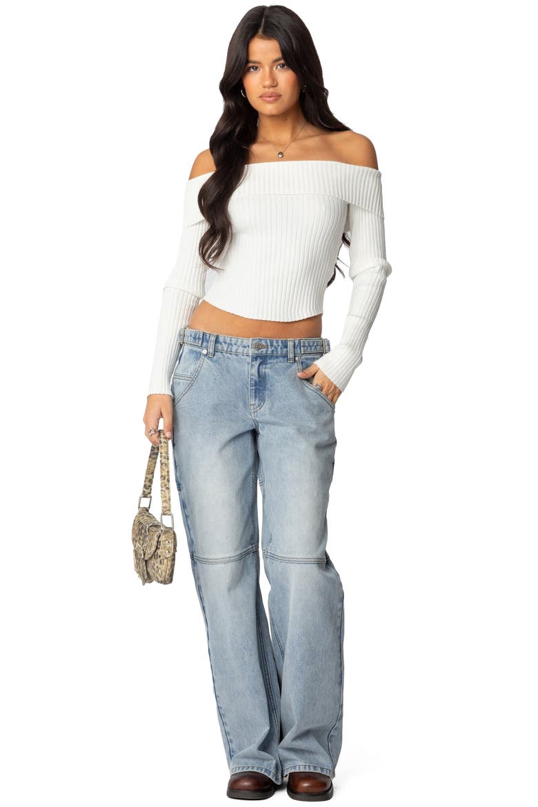 Shai Low Rise Carpenter Jeans, Alternate, color, LIGHT-BLUE