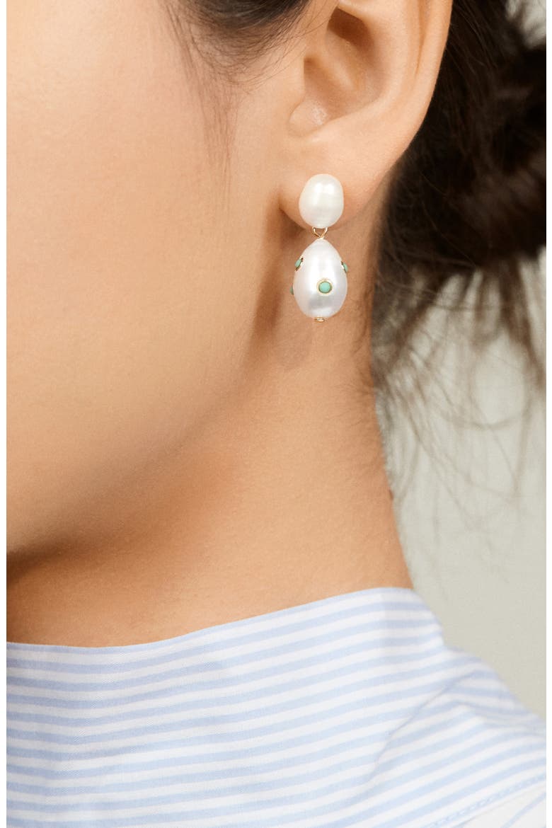 Meagan Freshwater Pearl Drop Earrings, Alternate, color, PEARL