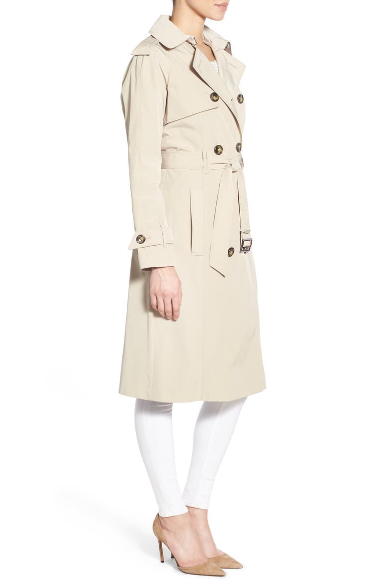 Double Breasted Trench Coat, Alternate, color, STONE