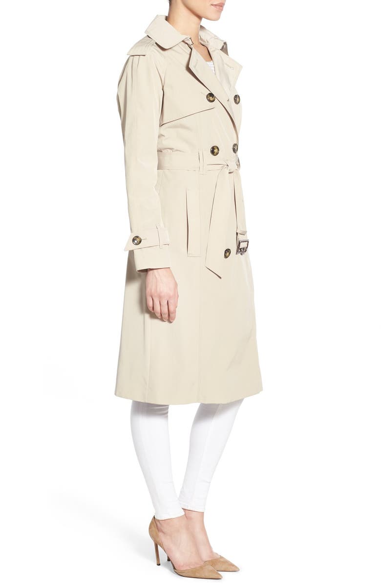 London Fog Double Breasted Trench Coat, Alternate, color, 