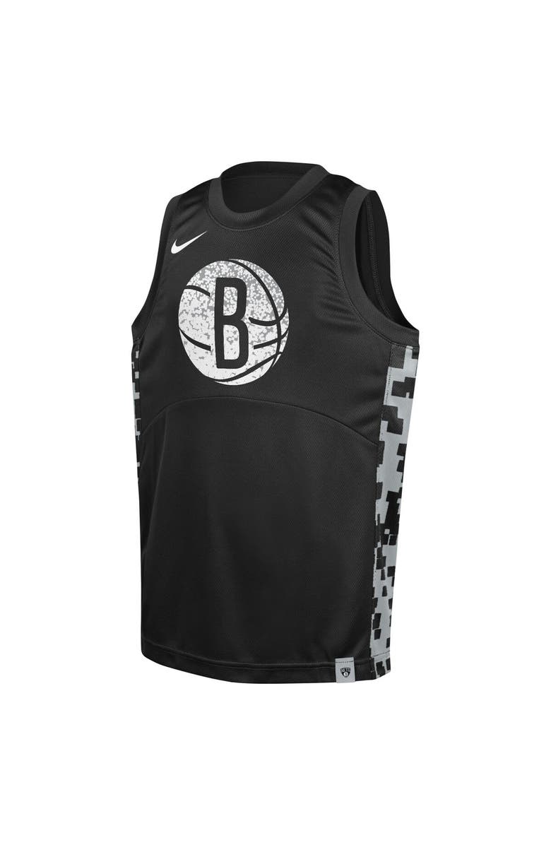 Nike Youth Nike  Black Brooklyn Nets Courtside Starting Five Team Jersey, Alternate, color, 
