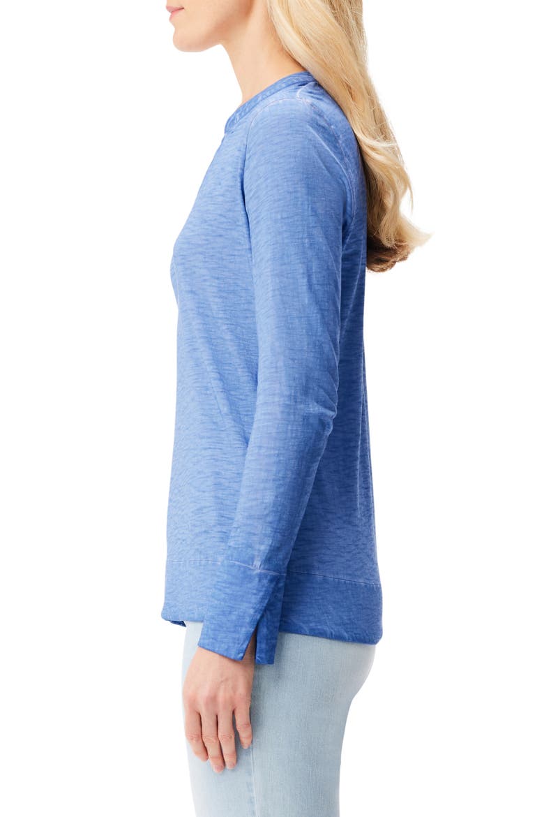 Split Neck Long Sleeve Top, Alternate, color, GULF