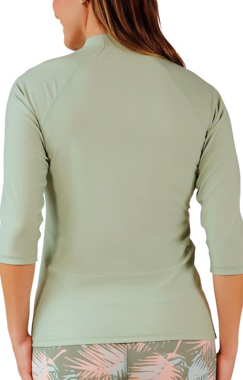 Uv Skinz V-neck Sun & Swim Shirt In Green