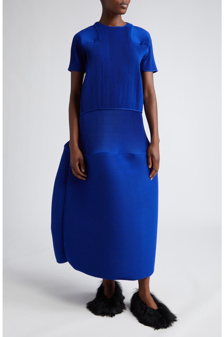 Ripple Pleated A-Line Skirt, Alternate, color, BLUE RIPPLE
