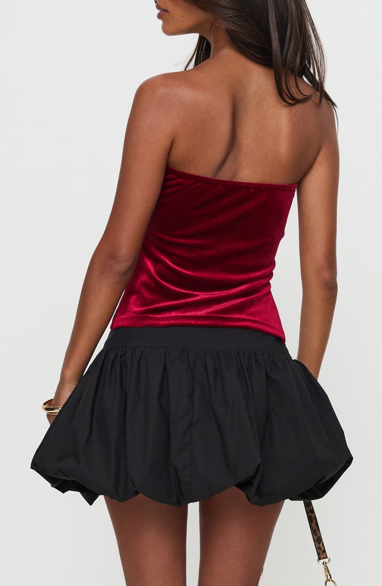 Princess Polly Marentino Bubble Hem Cotton Miniskirt, Alternate, color, 