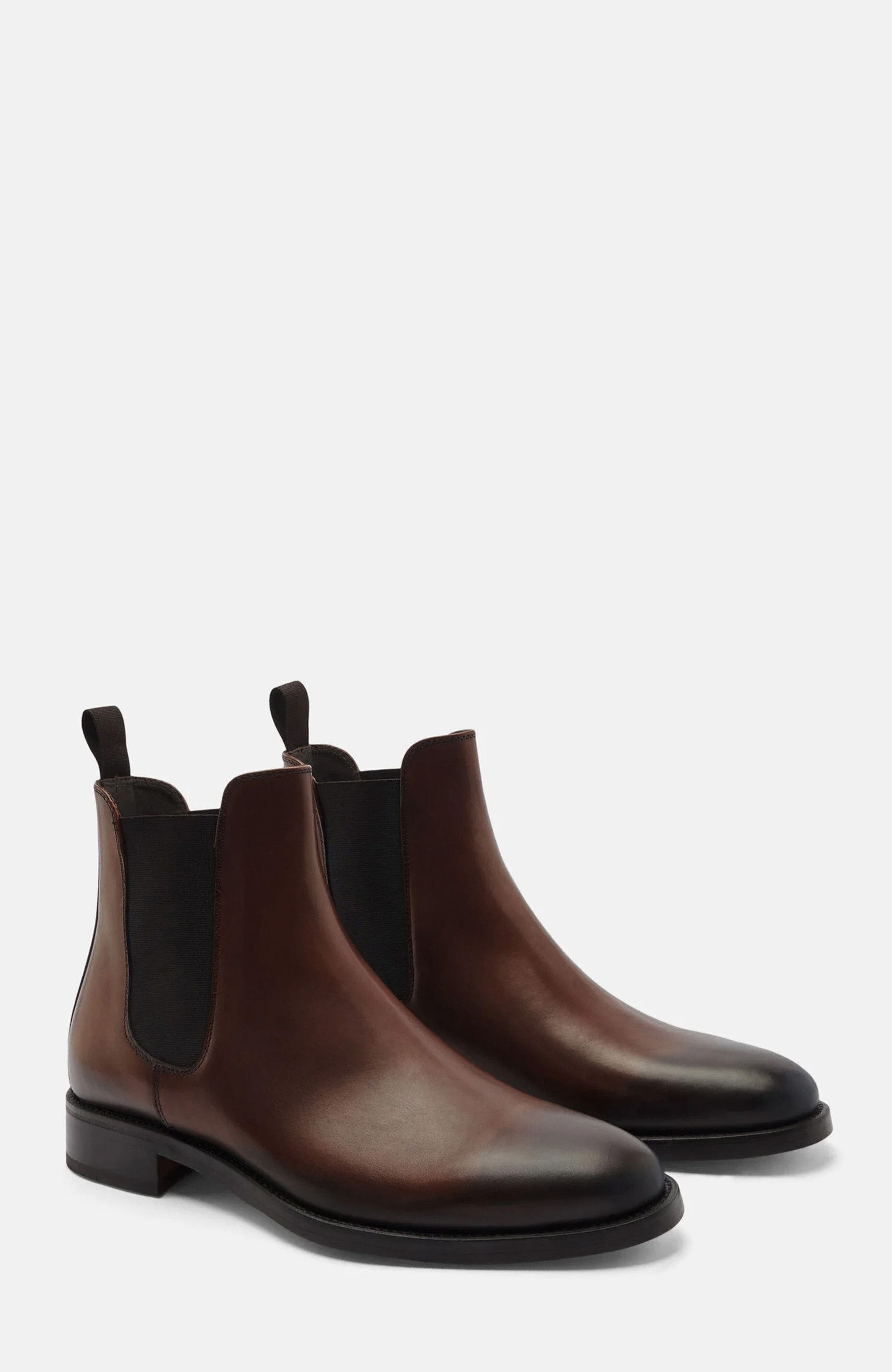 Enzo Chelsea Boots, Main, color, Chestnut Calf