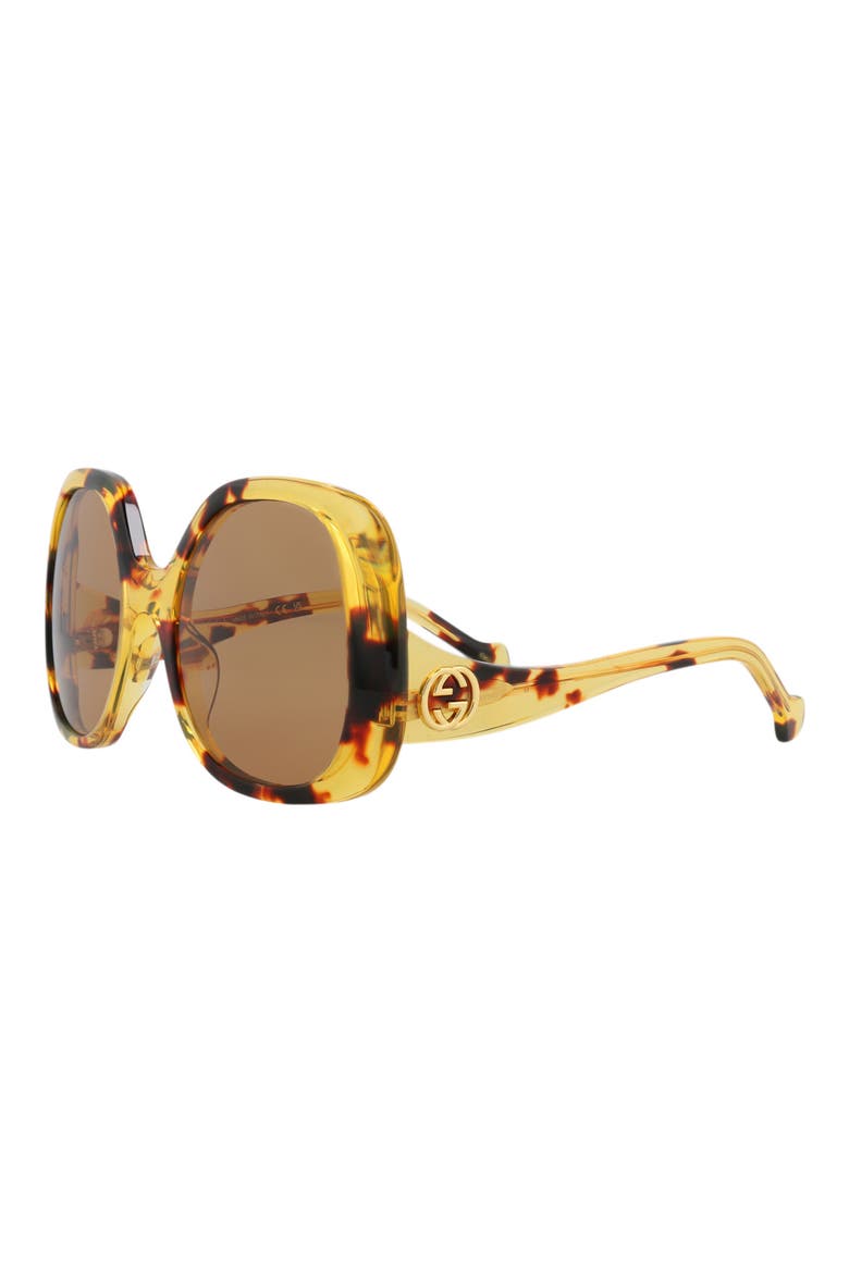 55mm Oversize Square Sunglasses, Alternate, color, HAVANA HAVANA BROWN