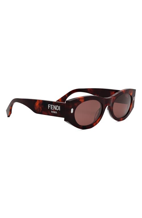 Fendi ' Roma 52mm Oval Sunglasses