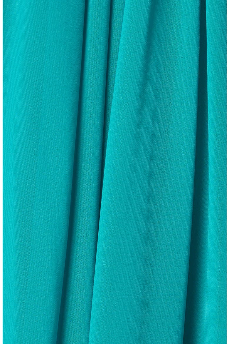 Chiffon Trapeze Gown, Alternate, color, TURQUOISE