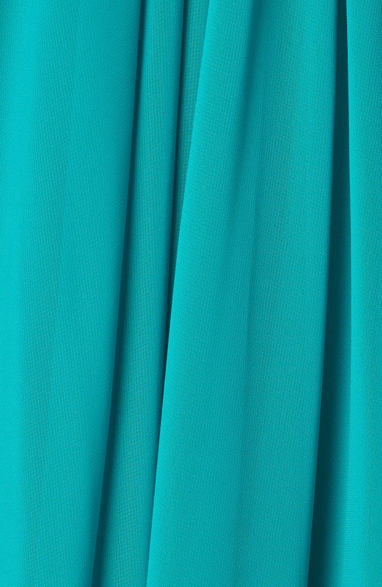 Adrianna Papell Chiffon Trapeze Gown, Alternate, color, Turquoise