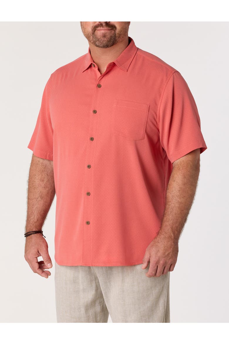 Big & Tall Coastal Ease IslandZone® Sport Shirt, Alternate, color, RED GINGER
