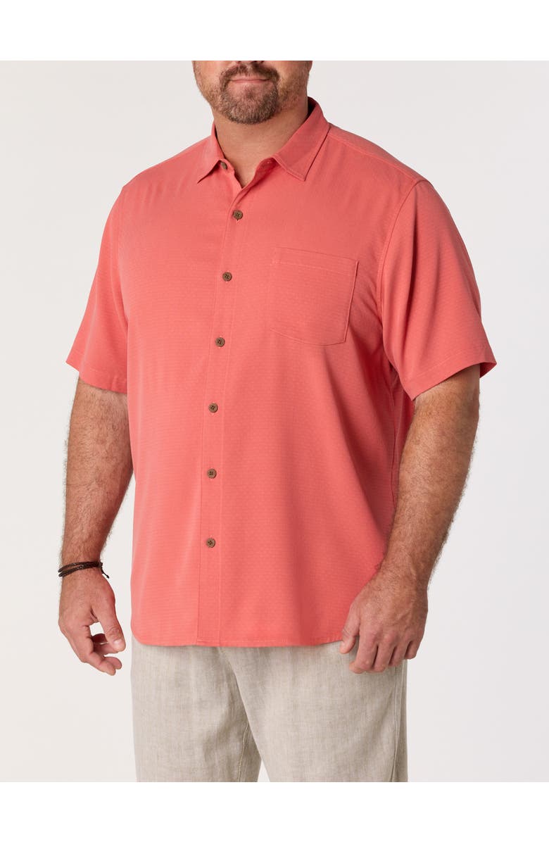 Tommy Bahama Big & Tall Coastal Ease IslandZone<sup>®</sup> Sport Shirt, Alternate, color, Red Ginger
