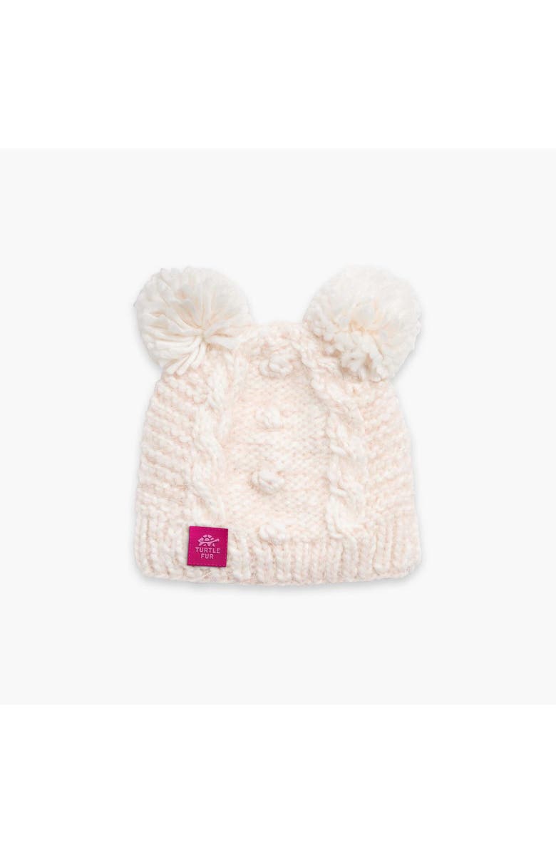 Turtle Fur Kids Fluff Balls Pom Pom Winter Hat, Main, color, 