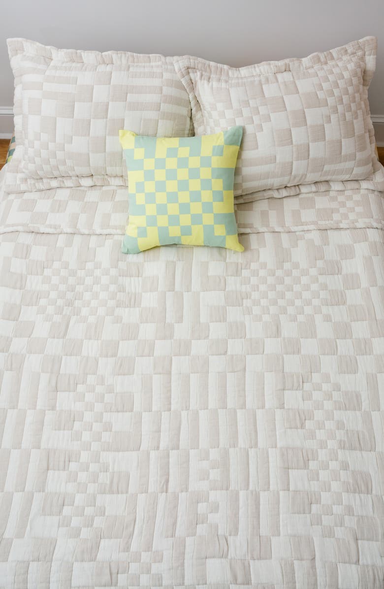 Dusen Dusen Check Jacquard Coverlet & Sham Set, Alternate, color, 