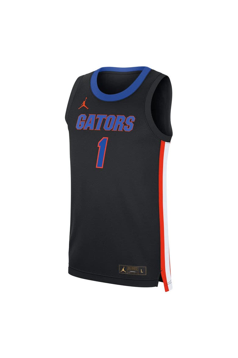 Men's Jordan Brand #1 Black Florida Gators Alternate Replica Jersey, Alternate, color, Black