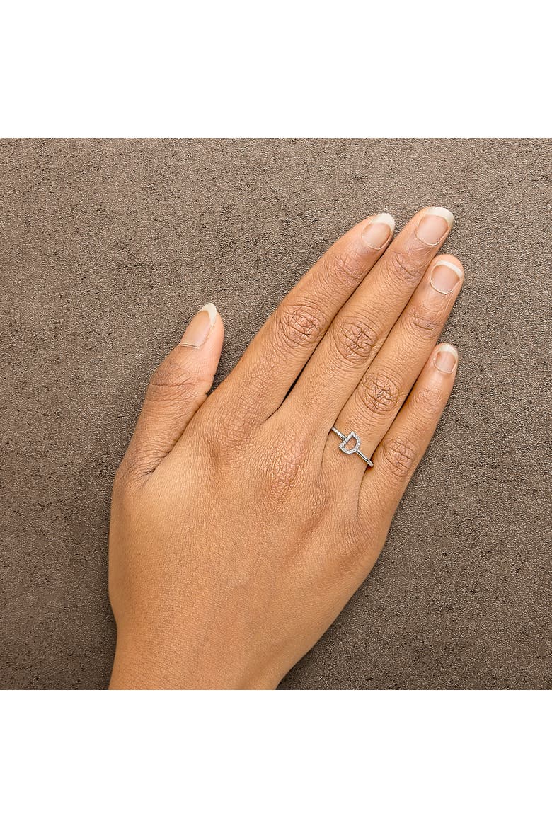 Haus of Brilliance 10K White Gold Diamond Accent Initial 