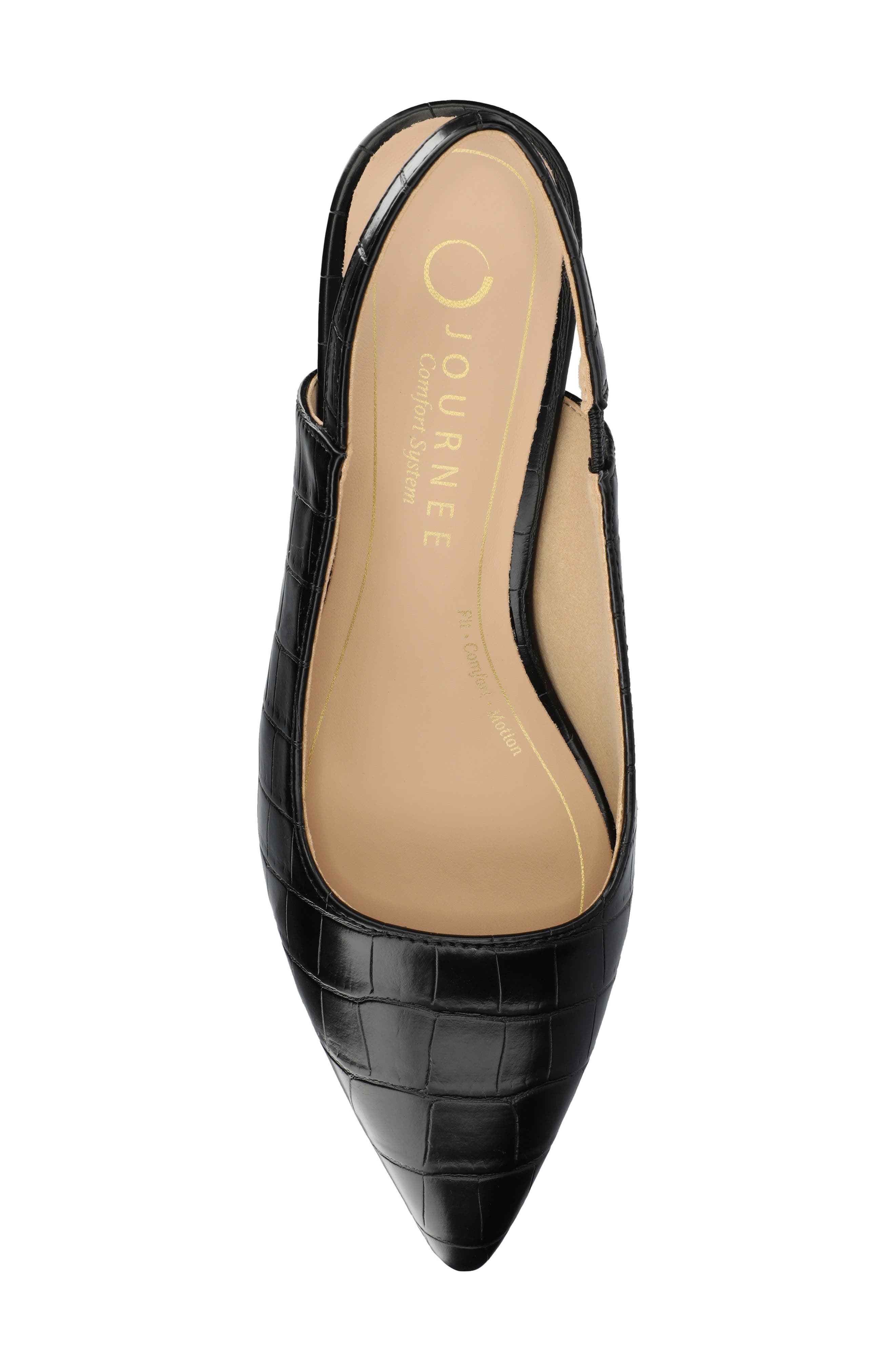 Paulina Slingback Pump - Wide Width, Alternate, color, CROCO/BLACK