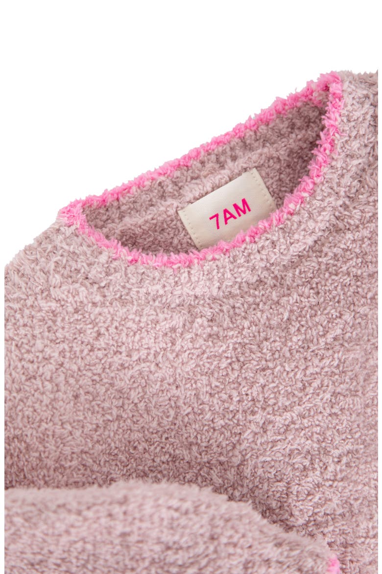 High Pile Fleece Recycled Polyester Sweater, Alternate, color, ASH ROSE