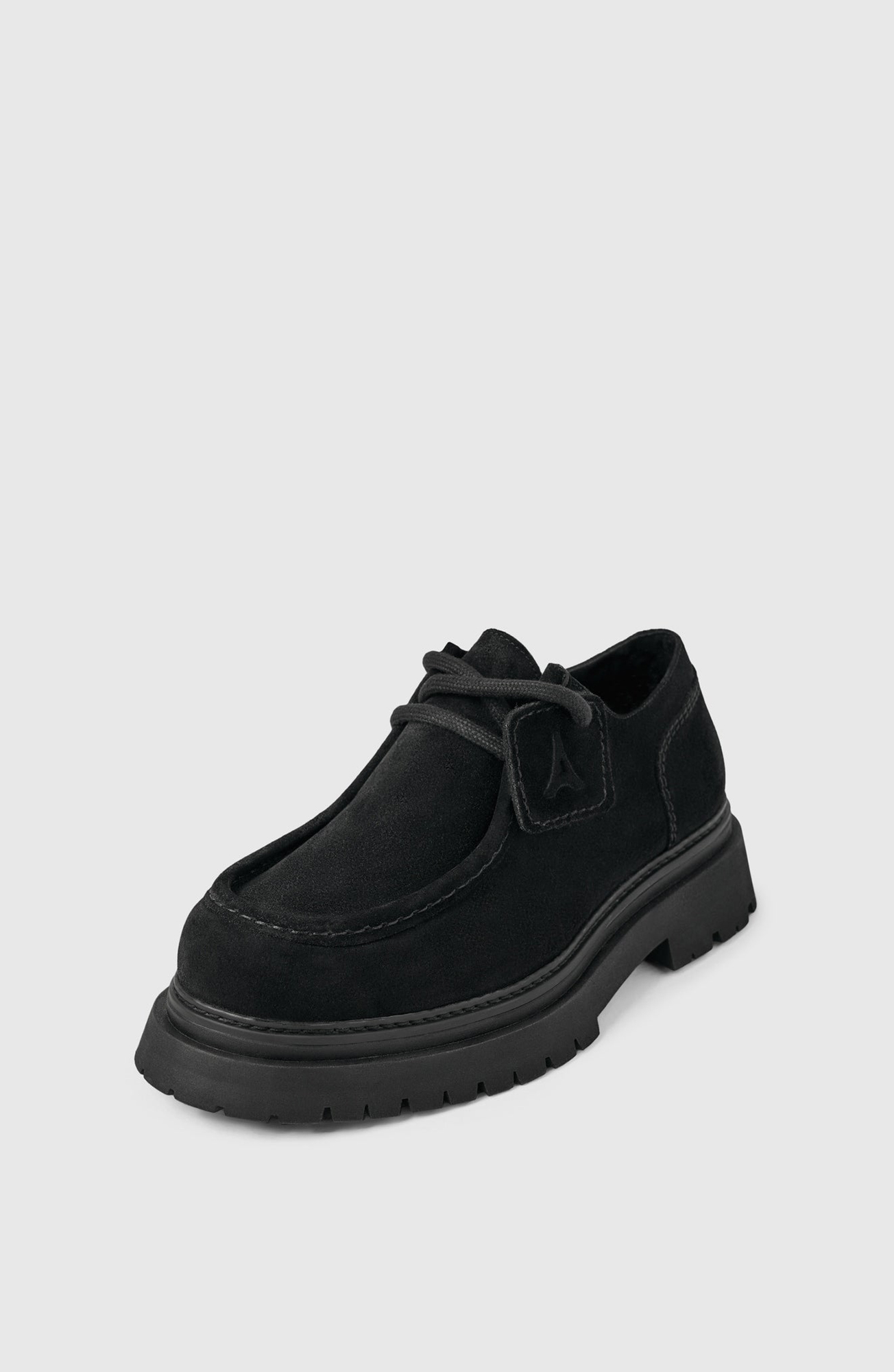 The Atelier Suede Lace-up Shoe, Alternate, color, Black