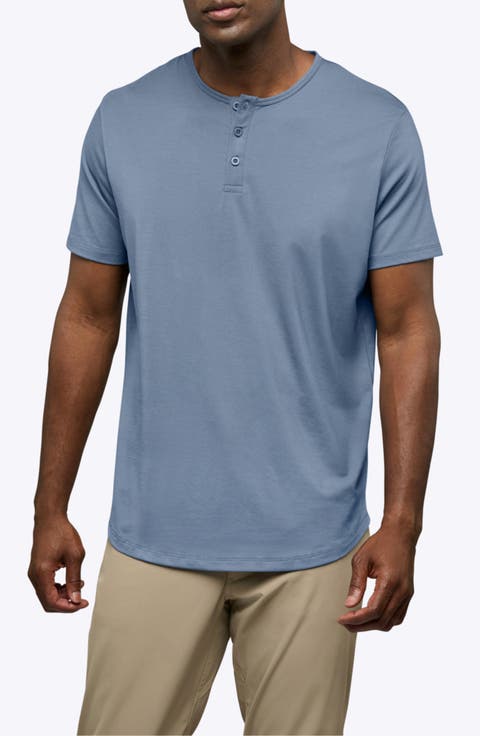 AO Curved Hem Short Sleeve Henley