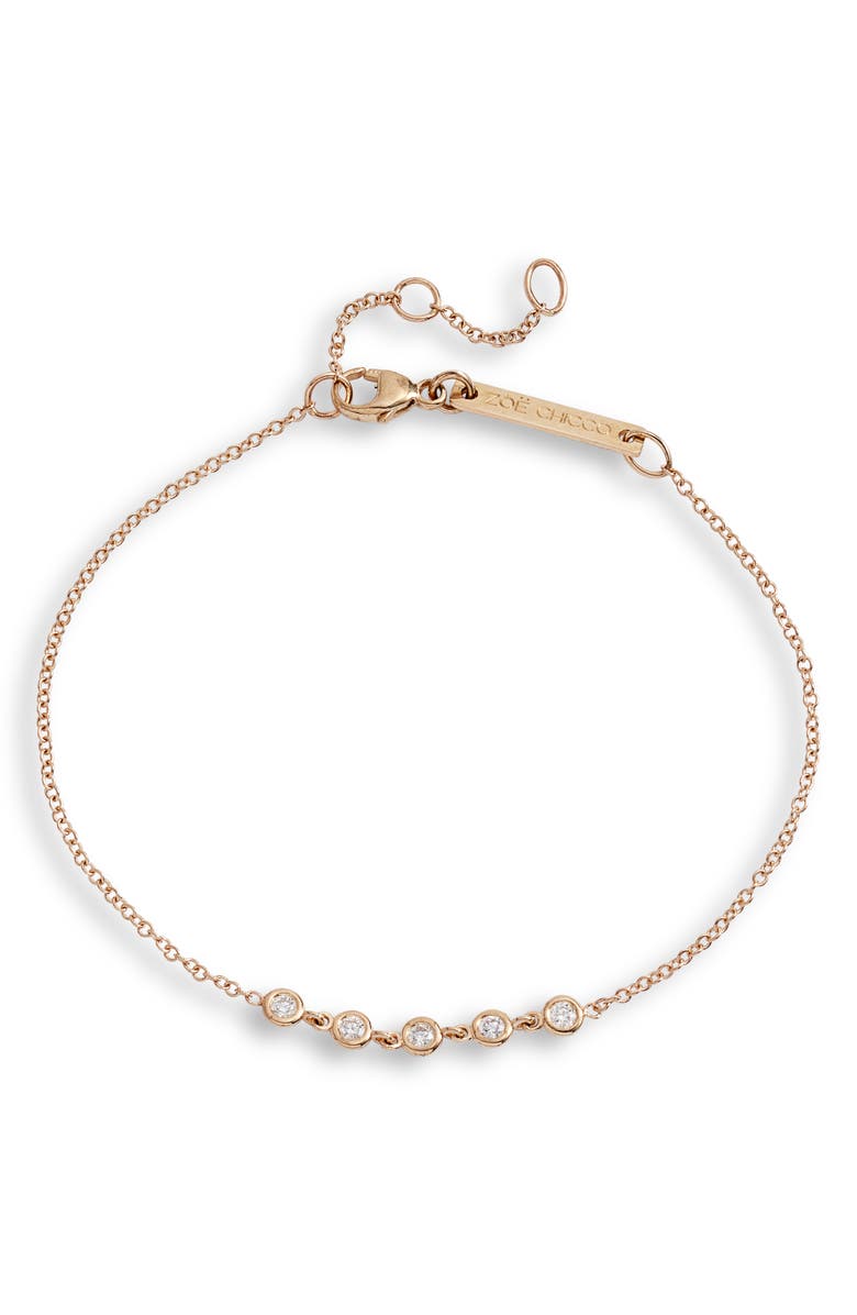 Zoë Chicco Bezel Diamond Tennis Bracelet, Main, color, 