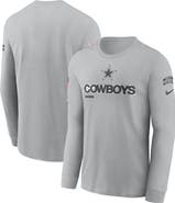 Nike Men's Nike Gray Dallas Cowboys 2024 Salute To Service Long Sleeve T-Shirt