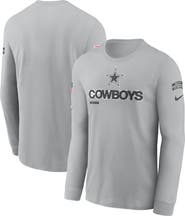 Nike Men's Nike Gray Dallas Cowboys 2024 Salute To Service Long Sleeve T-Shirt