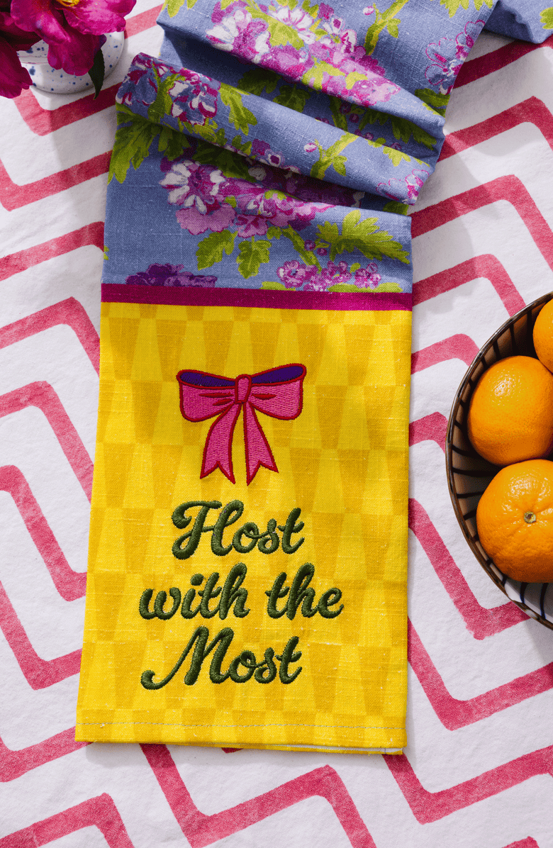 Furbish Host with the Most Dish Towel, Alternate, color, Yellow