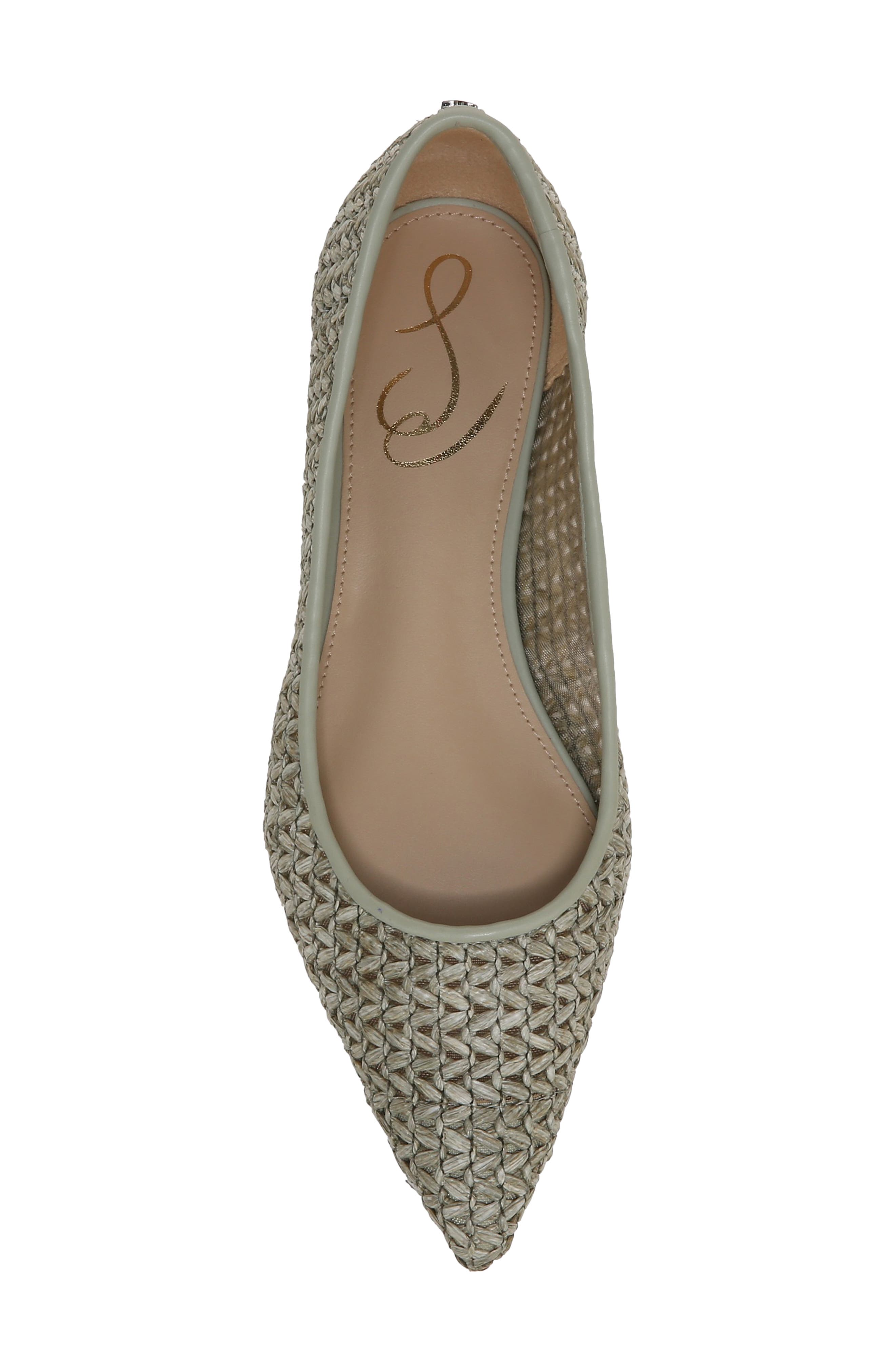 Wanda Pointed Toe Flat - Wide Width Available, Alternate, color, DARK DUSTY SAGE
