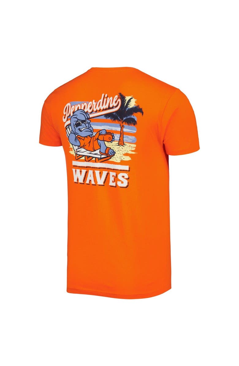 IMAGE ONE Men's Orange Pepperdine Waves Hyperlocal Beach Premium T-Shirt, Alternate, color, Orange