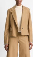 Vince Cotton & Wool Twill Crop Blazer