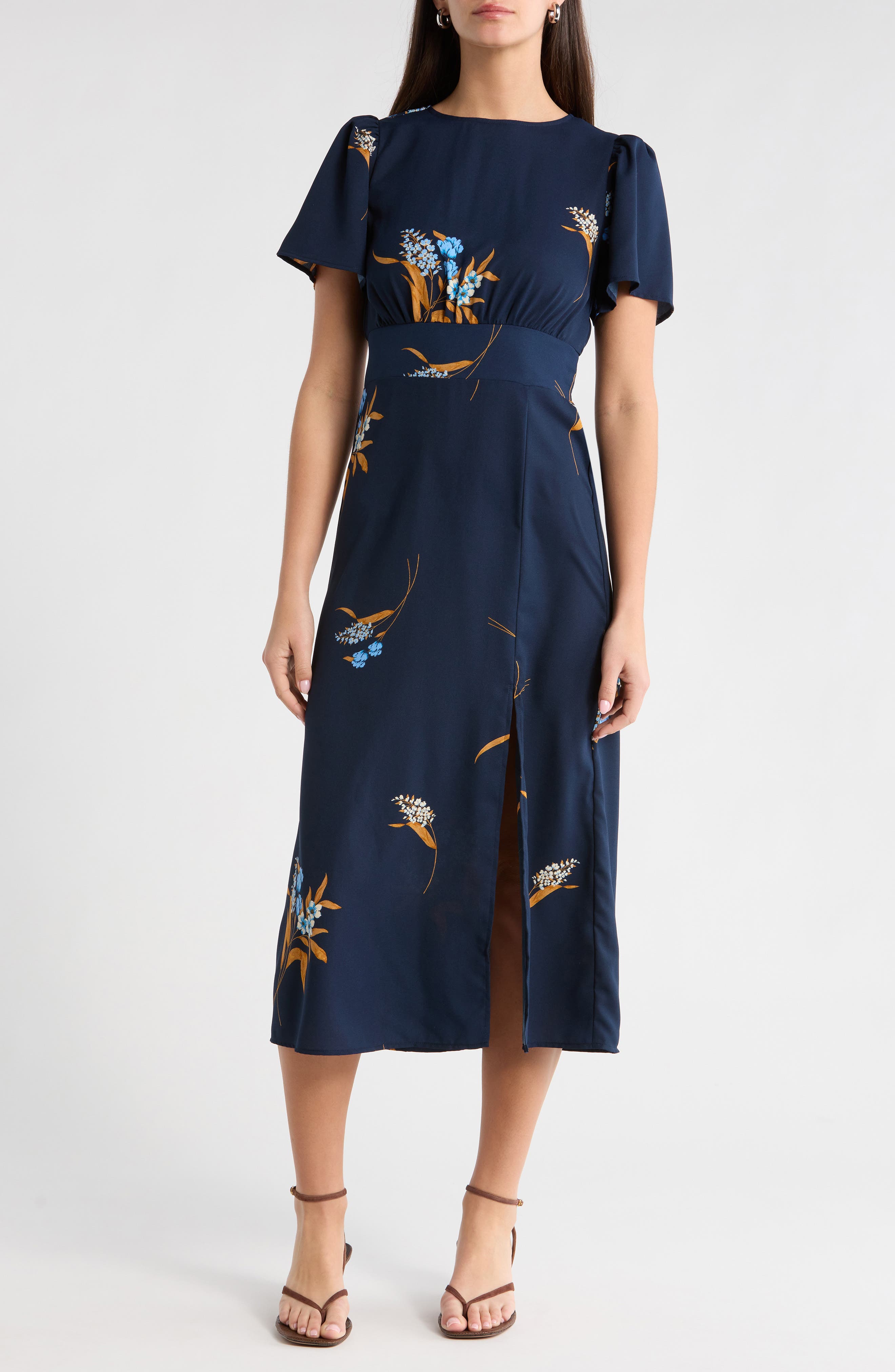 Dusk Bloom Floral Midi Dress - image 5