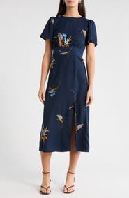 SUGARLIPS Dusk Bloom Floral Midi Dress