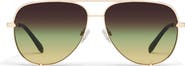 QUAY High Key 64mm Oversize Aviator Sunglasses