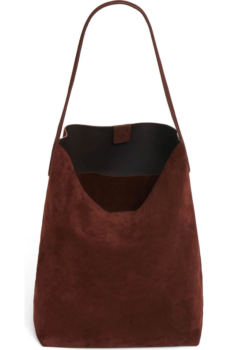 Mansur Gavriel Maxi Everyday Cabas Suede Hobo Bag, Alternate, color, Chocolate
