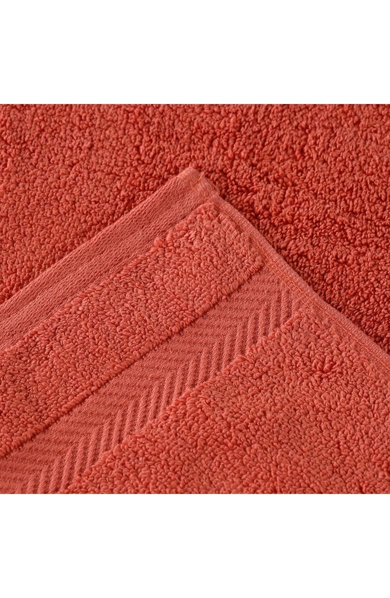 Superior Chevron 3-Piece Zero Twist Cotton Bath Towel Set, Alternate, color, Brick