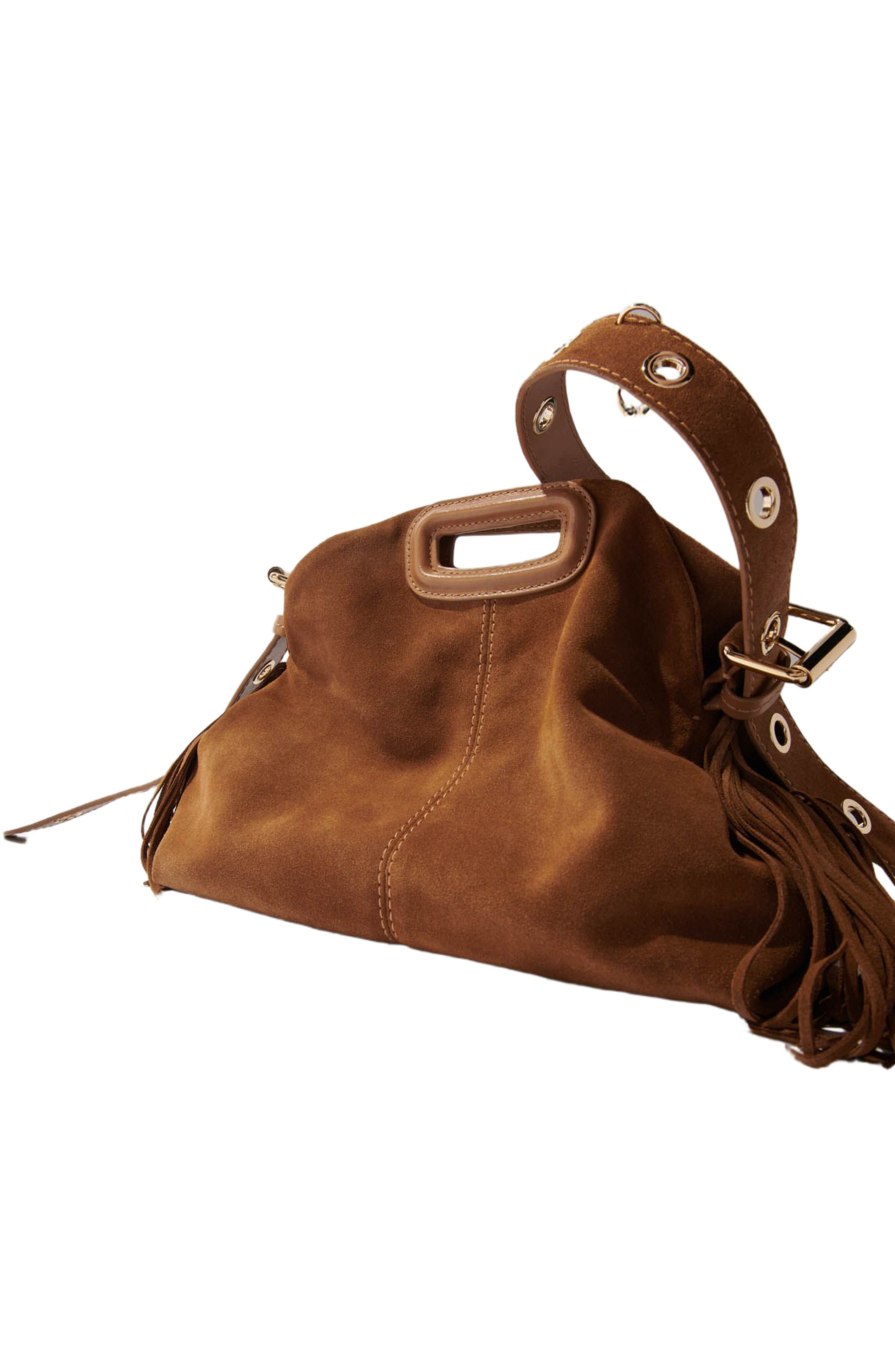 Suede Miss M bag, Alternate, color, Camel