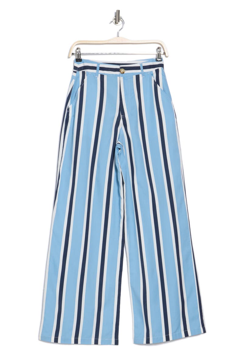 April High Waist Wide Leg Pants, Alternate, color, CHAMBRAY STRIPE