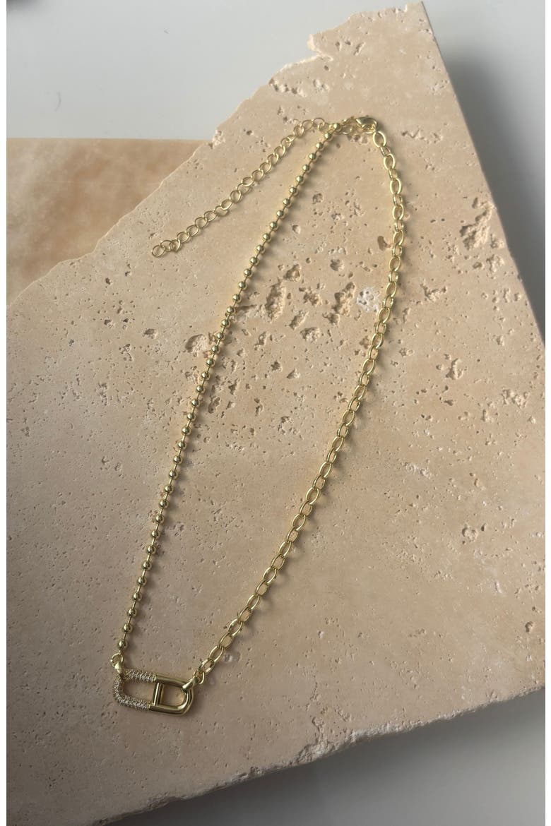 Mixed Chain Necklace, Alternate, color, GOLD