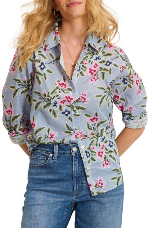 Ocean Petals Cotton Voile Shirt