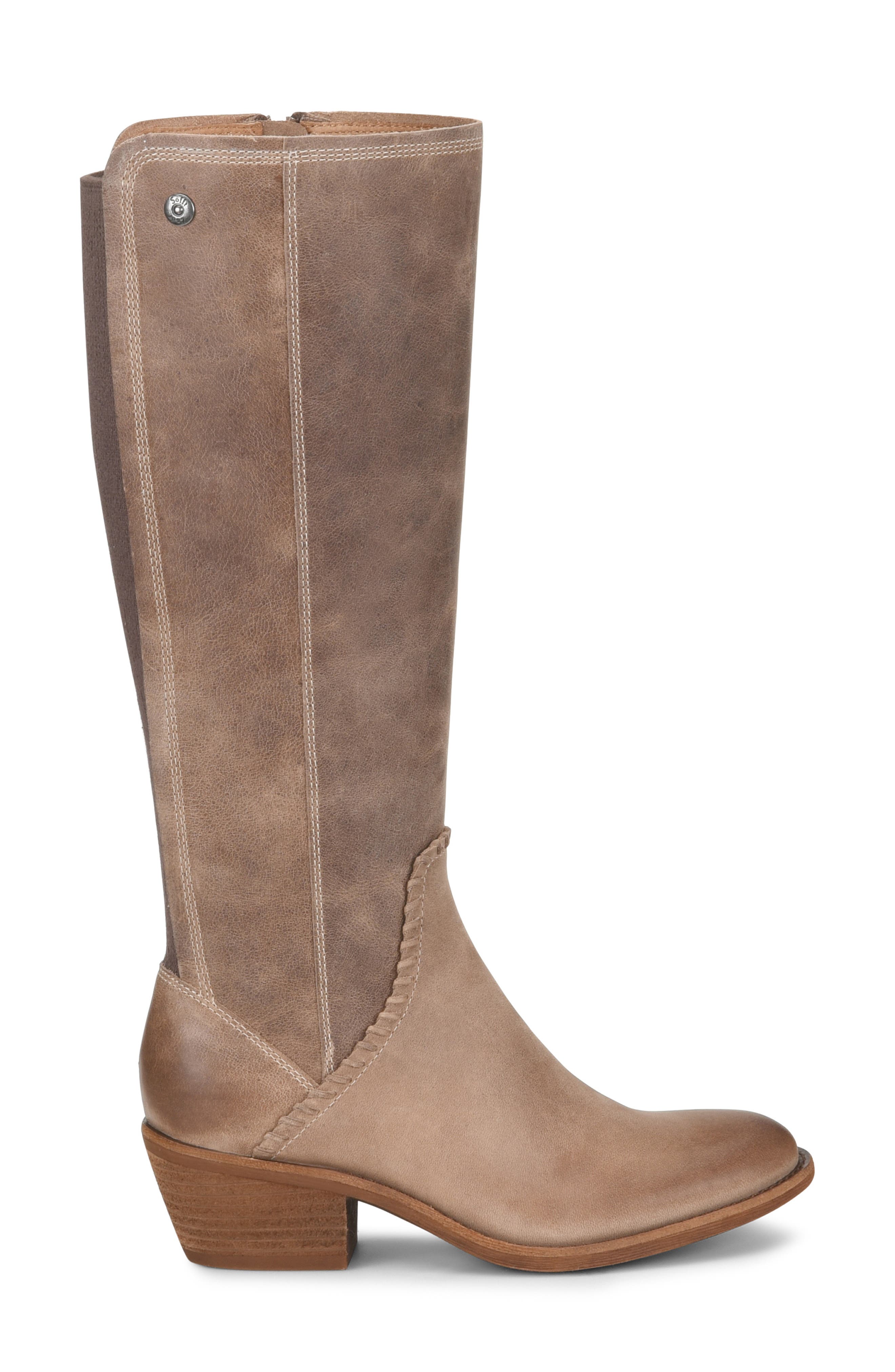 Anniston Knee High Boot, Alternate, color, LIGHT TAUPE LEATHER